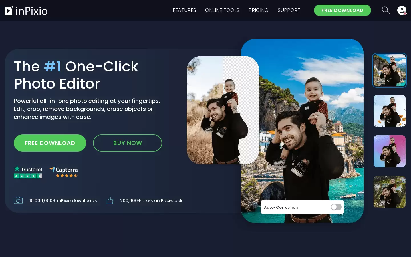 InPixio : 强大的一键照片编辑工具