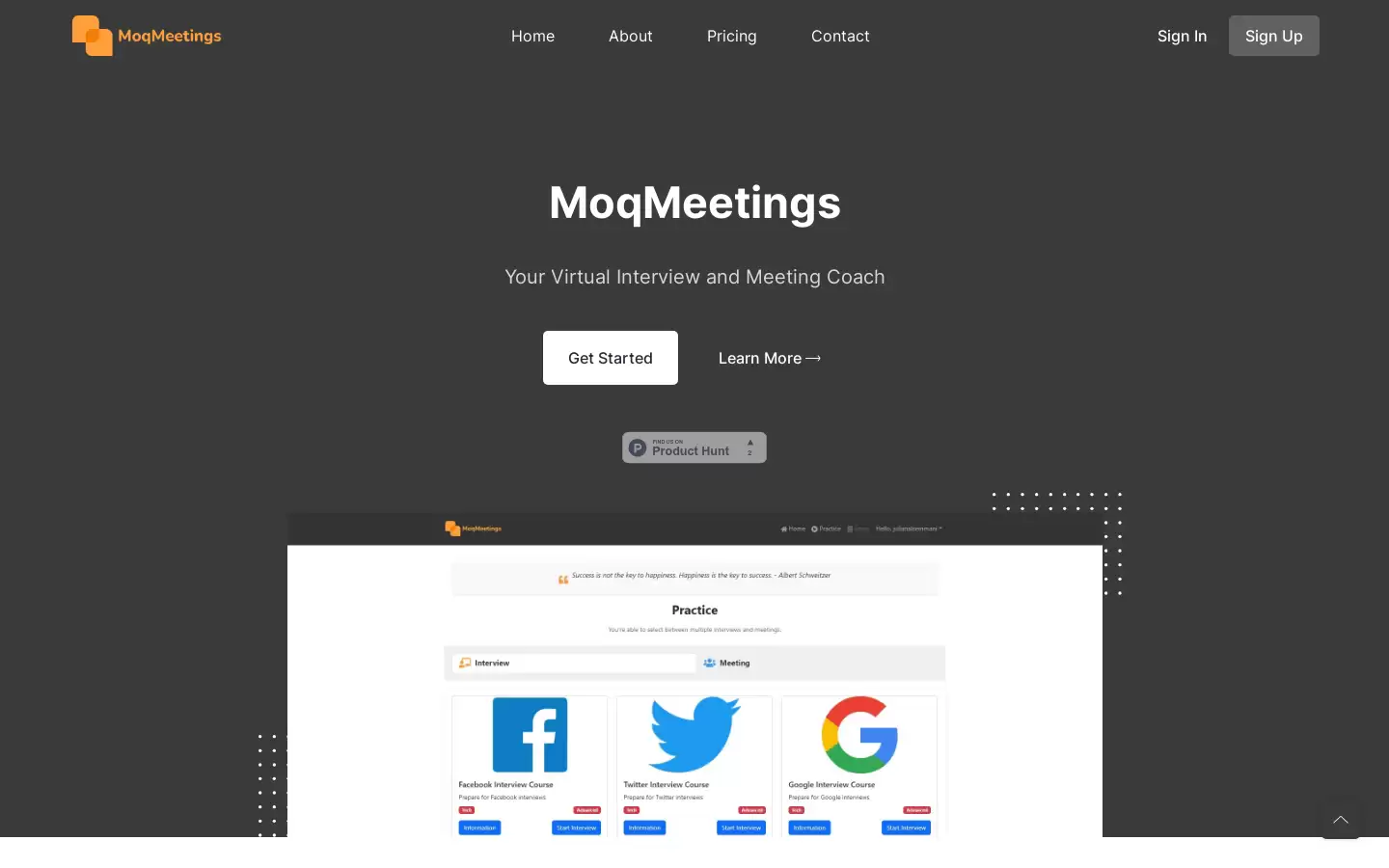 MoqMeetings : 你的虚拟面试和会议教练