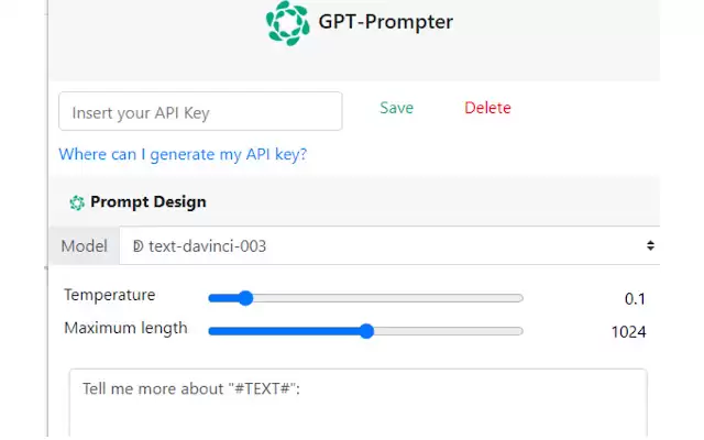 GPT Extension : 快速定制GPT-3 API的自定义提示