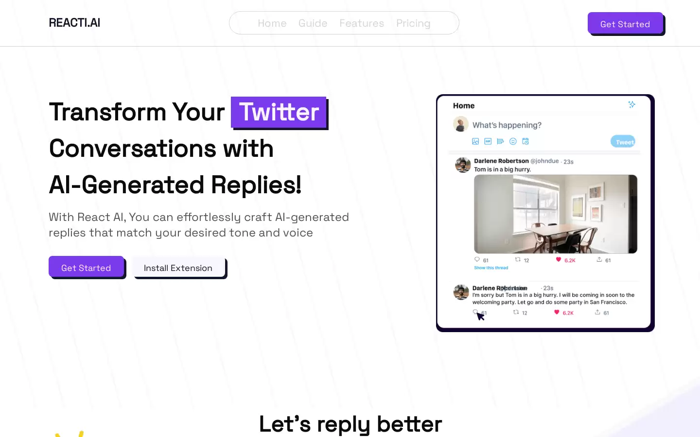 Reacti : Twitter回复AI生成工具
