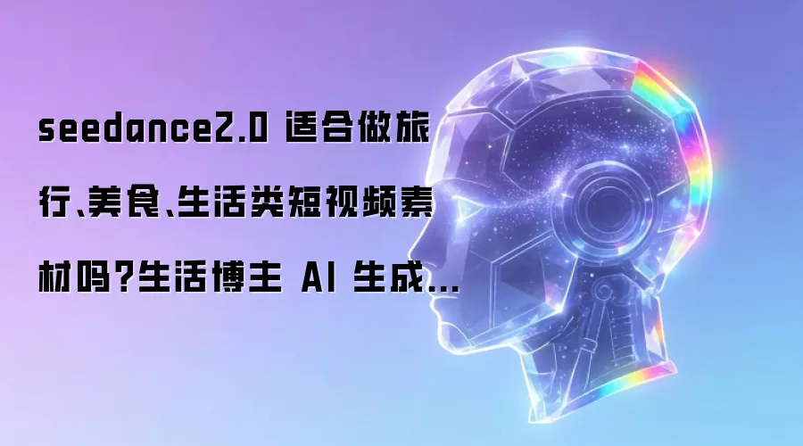 seedance2.0 适合做旅行、美食、生活类短视频素材吗？生活博主 AI 生成实战指南