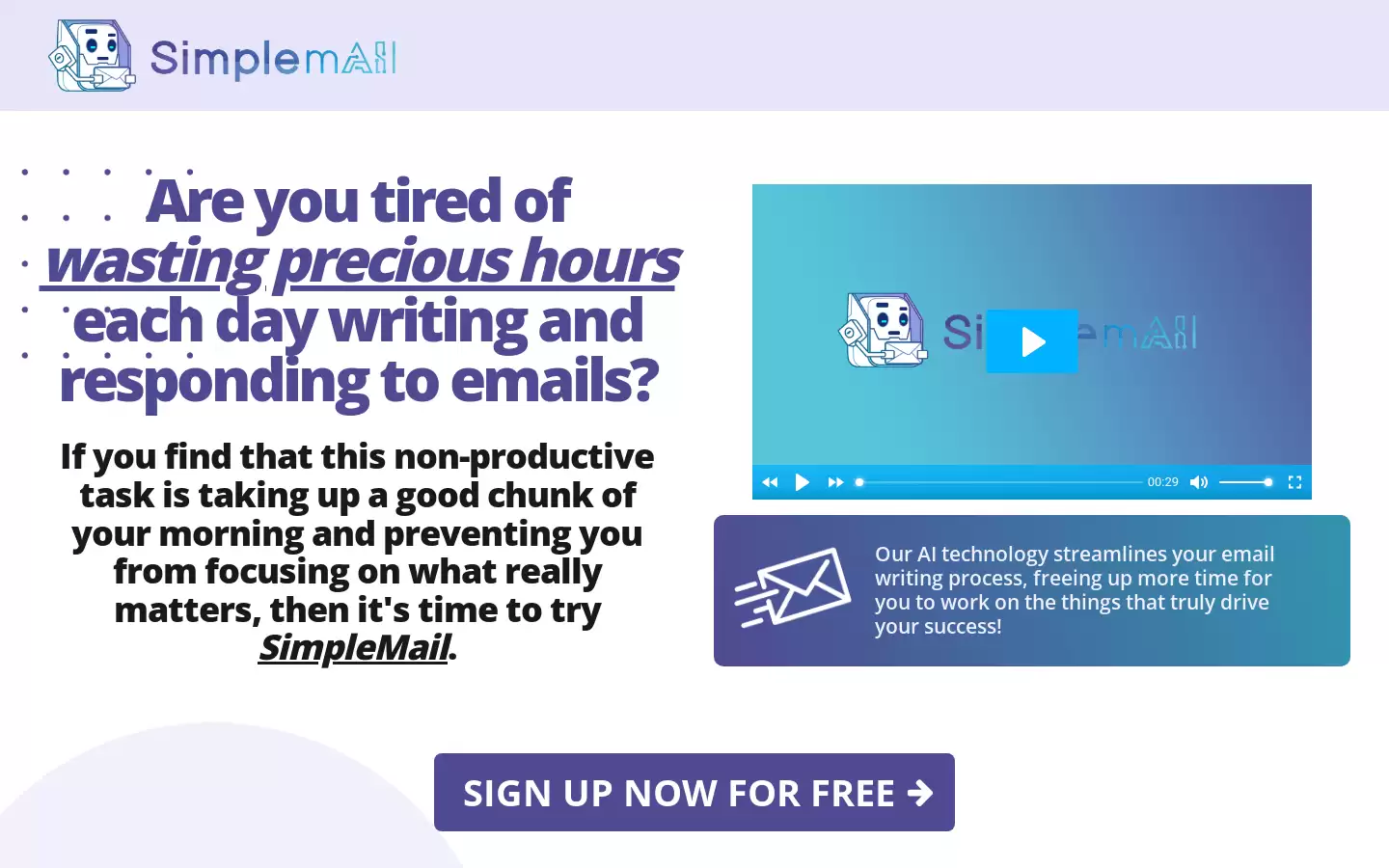 SimpleMail : AI驱动的邮件写作解决方案