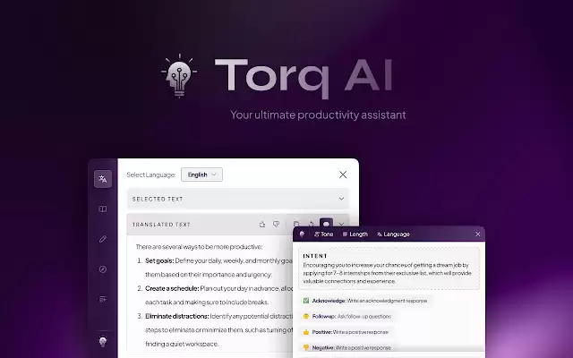 Torq AI: Your Ultimate Productivity Assistant : 打造高效工作神器的AI助手