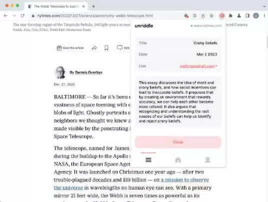 Unriddle: AI-generated Summaries : AI生成摘要的工具