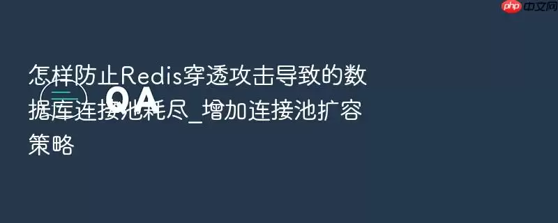 怎样防止Redis穿透攻击导致的数据库连接池耗尽_增加连接池扩容策略