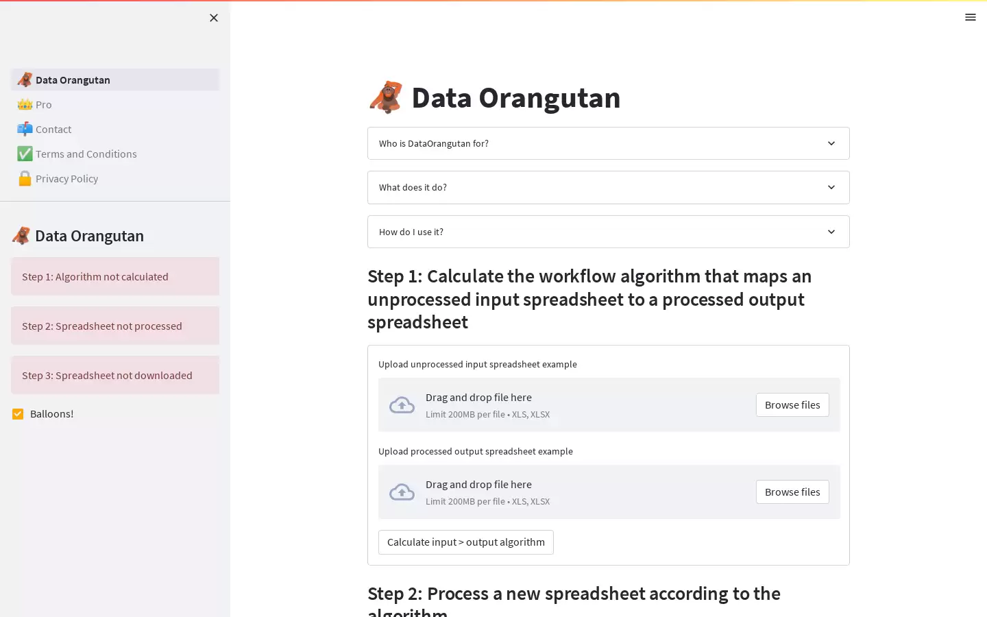 Data Orangutan : 智能辅助工具,自动处理和转换表格数据