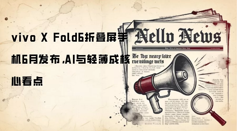 vivo X Fold6折叠屏手机6月发布,AI与轻薄成核心看点