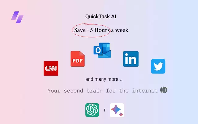 QuickTask AI - Bard and ChatGPT App : 互联网的第二个大脑