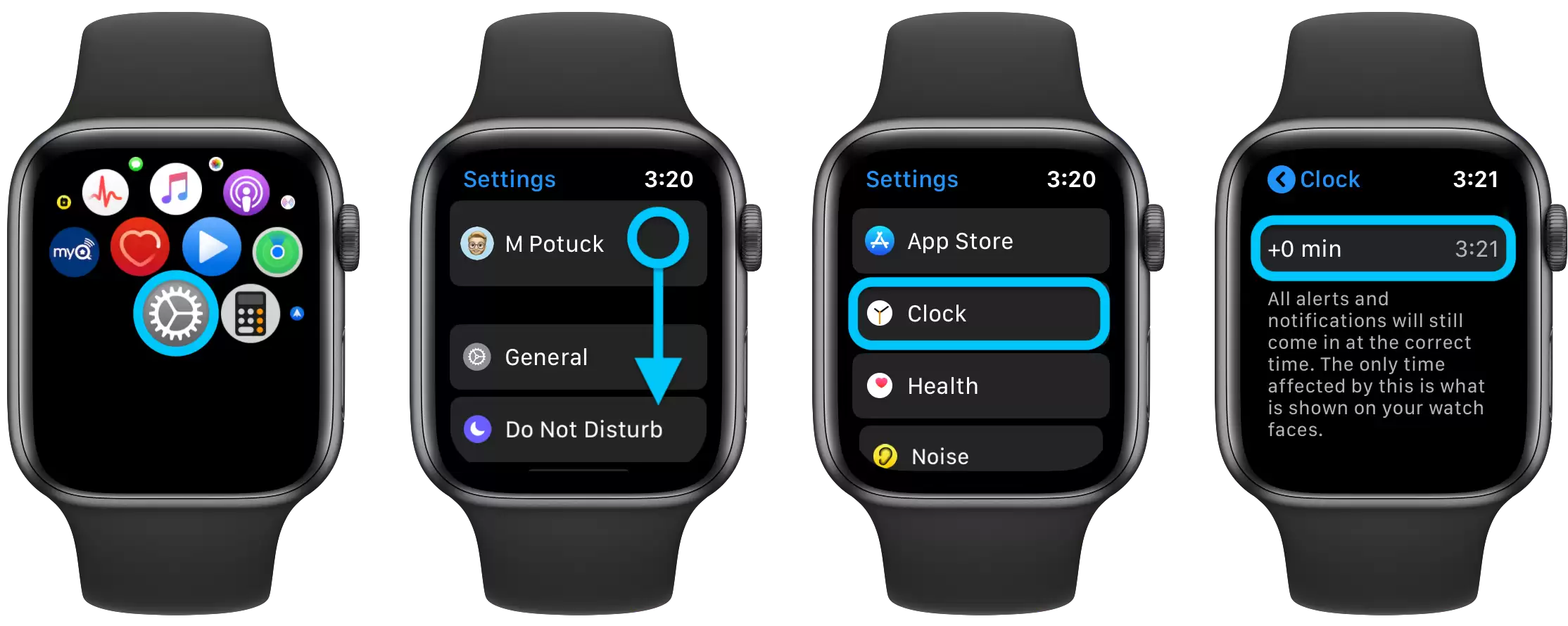 如何将 Apple Watch 的时间提前显示？