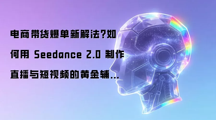 电商带货爆单新解法?如何用 Seedance 2.0 制作直播与短视频的黄金辅助画面?