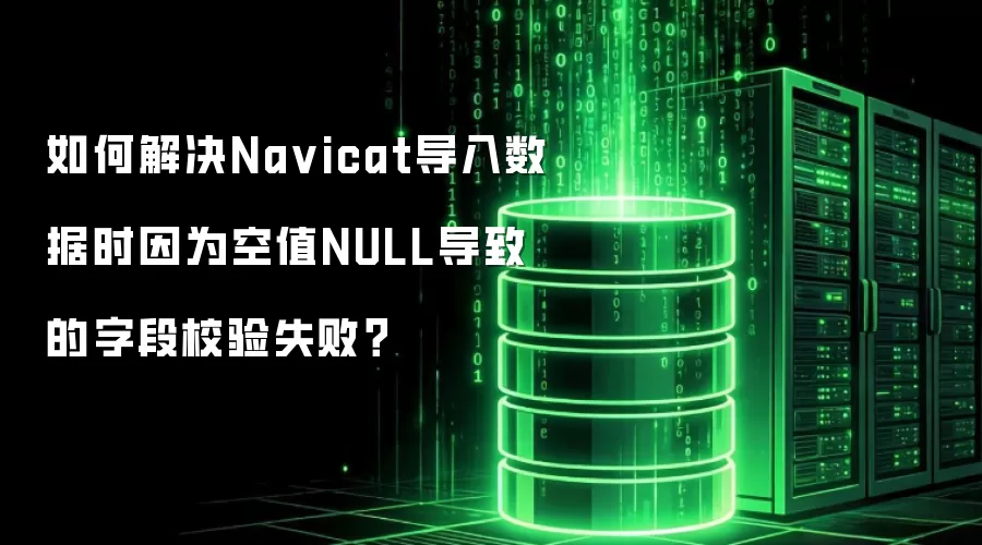 如何解决Na vicat导入数据时因为空值NULL导致的字段校验失败？