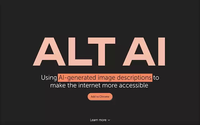 ALT AI: Add alt text to image descriptions : 使用AI生成的图片描述,使互联网更具可访问性