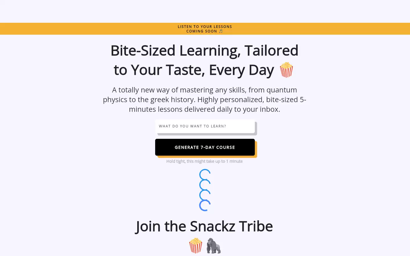 Snackz AI : 个性化学习计划，每天一点知识