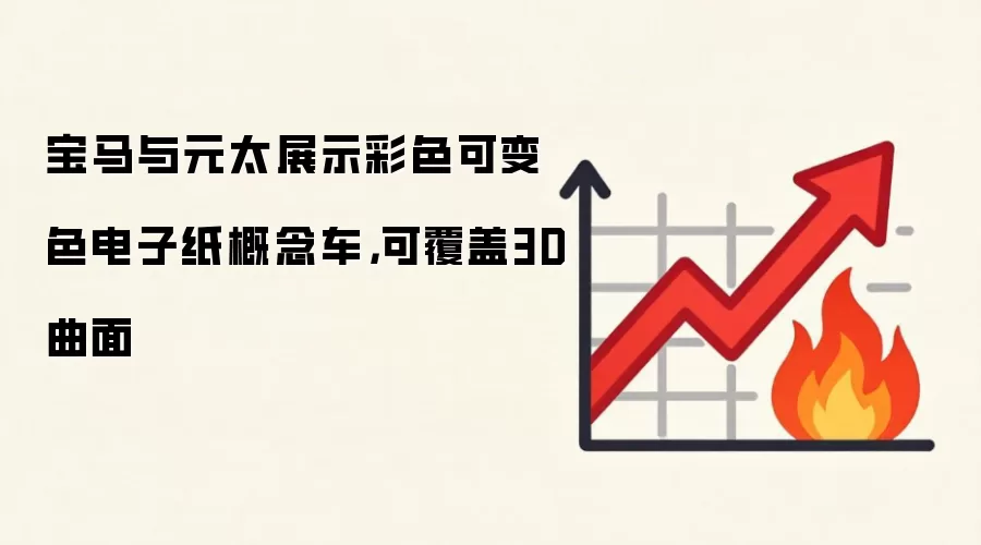 宝马与元太展示彩色可变色电子纸概念车,可覆盖3D曲面