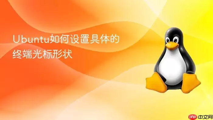 Ubuntu如何设置具体的终端光标形状