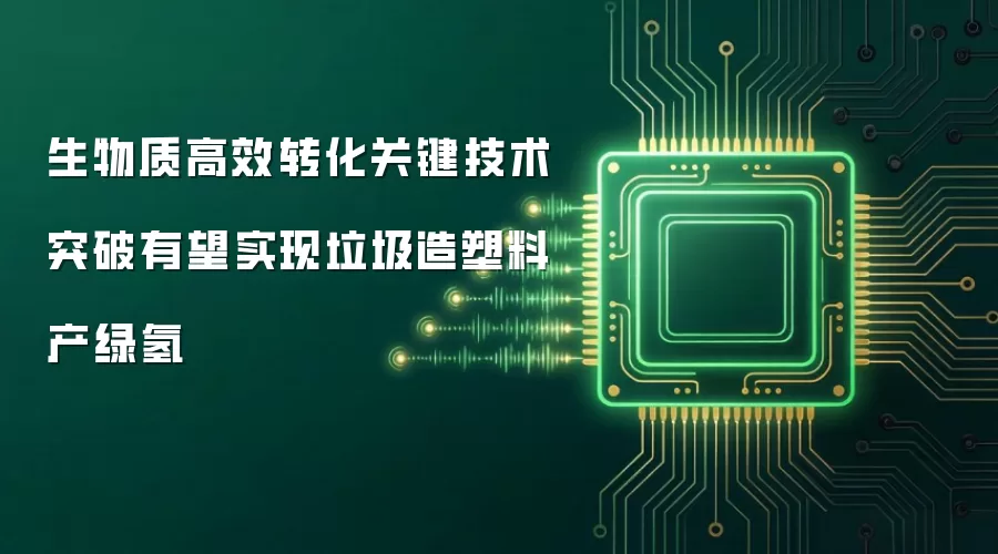生物质高效转化关键技术突破有望实现垃圾造塑料产绿氢