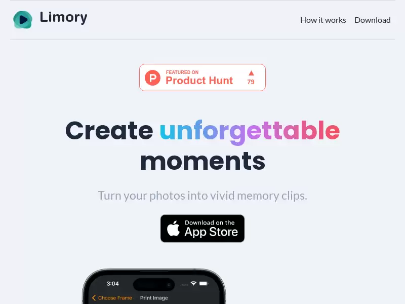 Limory : 将您的照片转化为生动的记忆片段