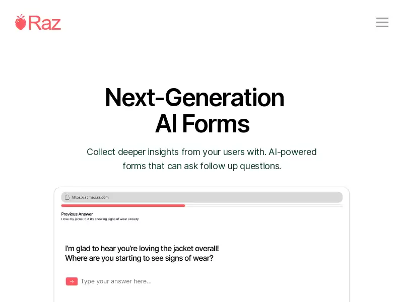 Raz : 下一代AI表单