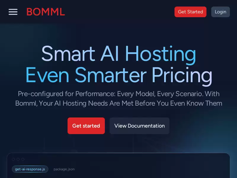 BOMML : 智能AI托管，预配置性能