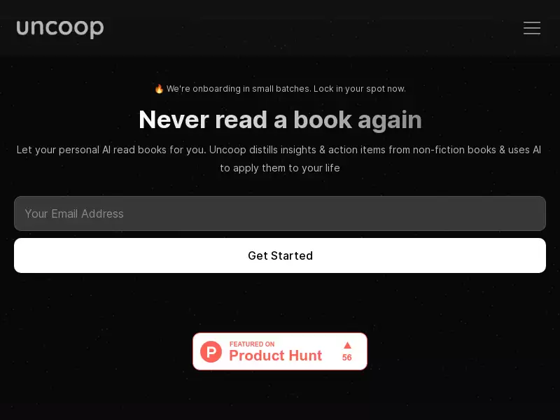 Uncoop : Uncoop读书AI，精简核心概念并应用到你的独特情况中
