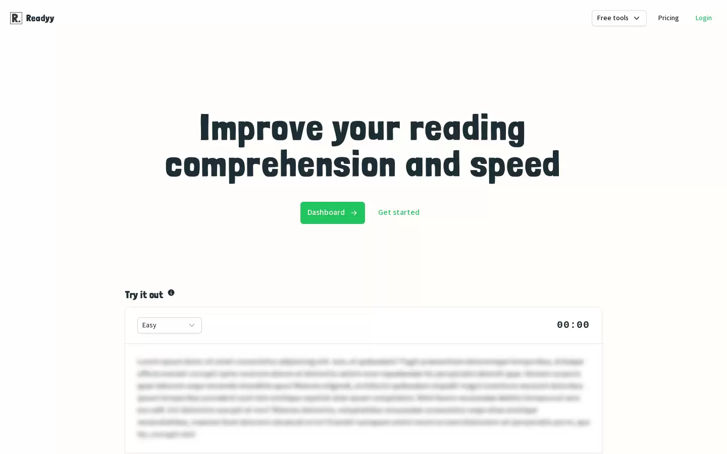Readyy : 提高阅读速度与理解力