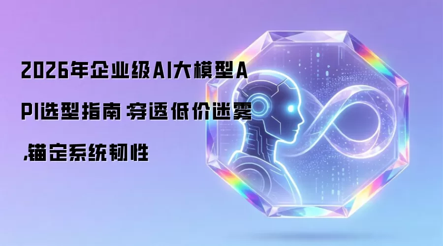 2026年企业级AI大模型API选型指南:穿透低价迷雾,锚定系统韧性