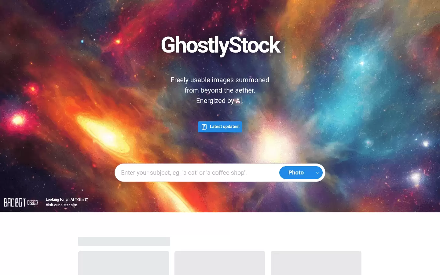GhostlyStock : AI能量激活，召唤自虚空的免费可用图像。