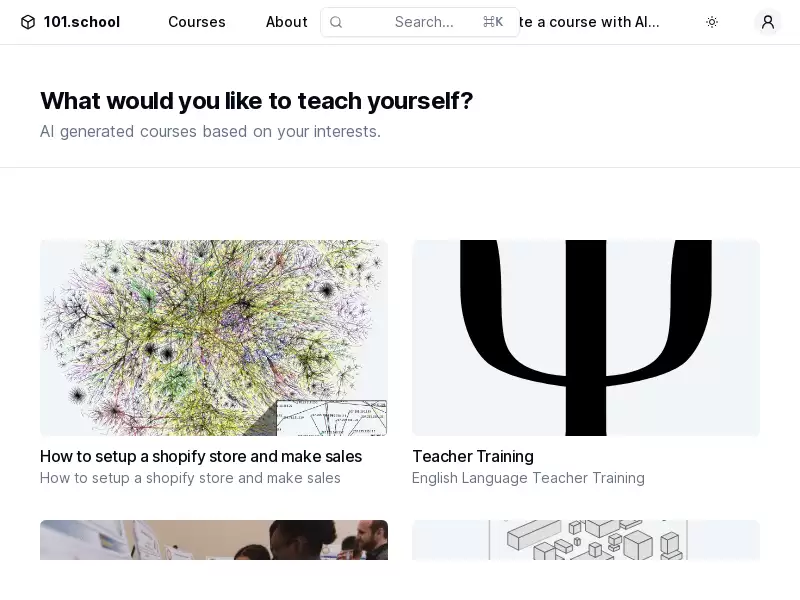 101.school : 学以致用，自学任何技能