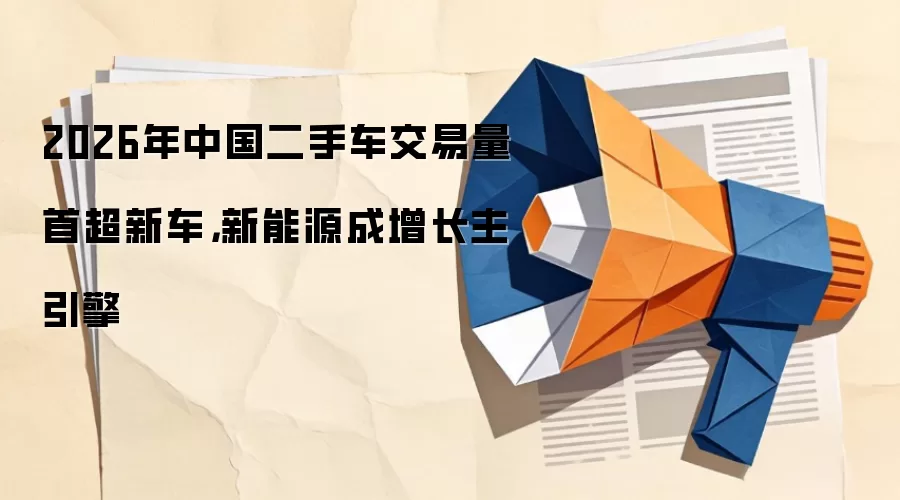 2026年中国二手车交易量首超新车,新能源成增长主引擎