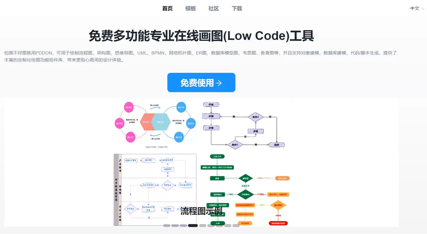 PDDON : 免费多功能专业在线画图工具