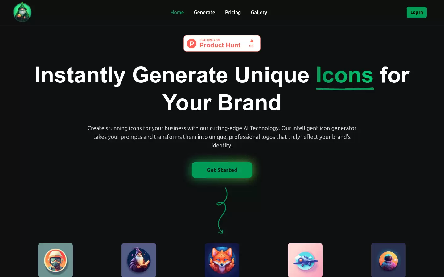 IconWizardAI : 即刻生成独特的AI图标