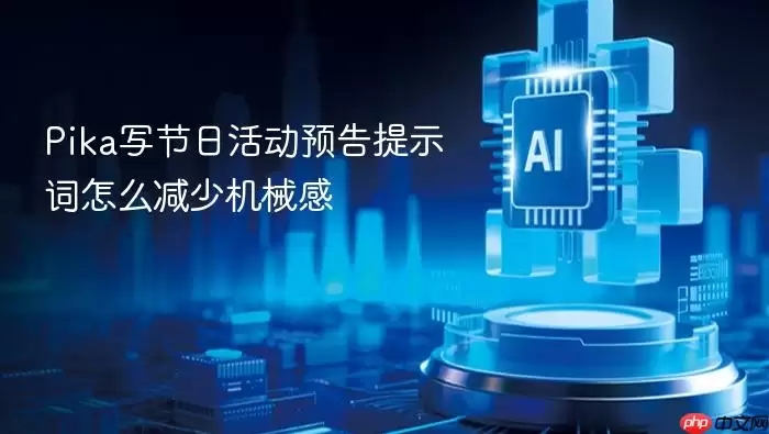 Pika写节日活动预告提示词怎么减少机械感