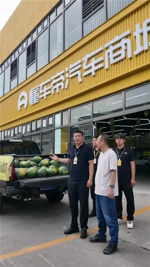 懂车帝唐山门店冰雹后公益买瓜：跨区域采购1吨，无偿送给环卫工等人群