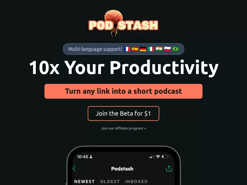 PodStash : 将任何链接转化为简短的播客