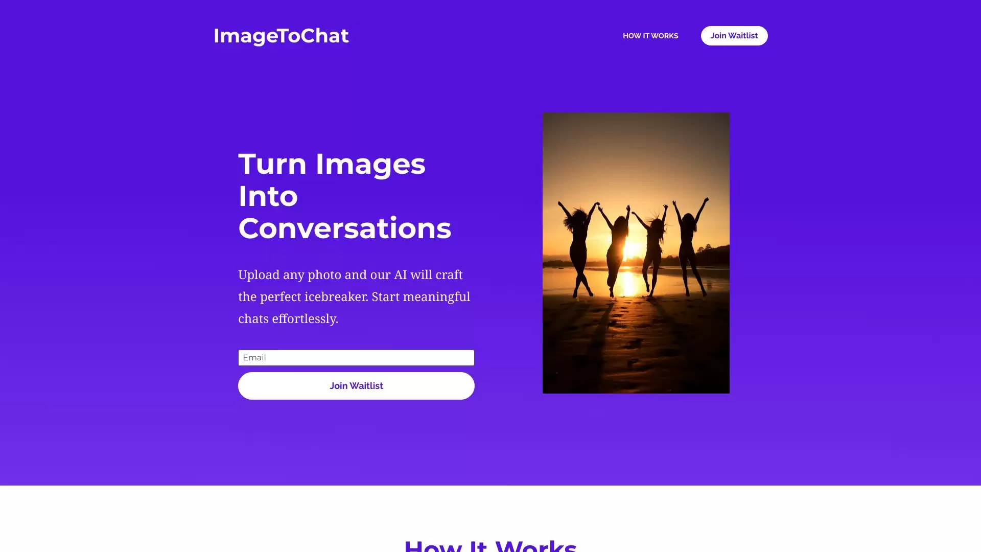 ImageToChat AI : 上传图片，AI生成聊天开场白