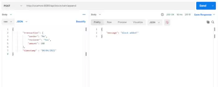 JavaScript与Express区块链入门教程：测试追加新区块