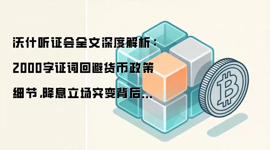 沃什听证会全文深度解析:2000字证词回避货币政策细节,降息立场突变背后的关键逻辑与市场影响(2024最新解读)