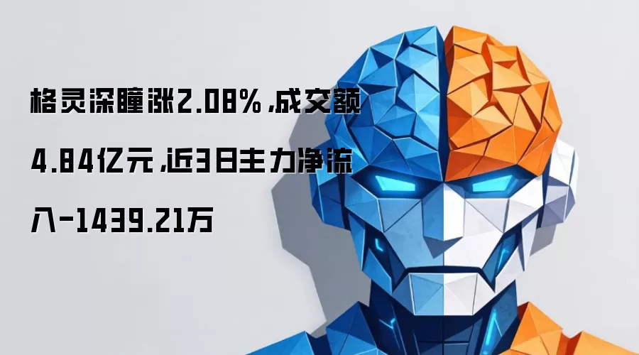格灵深瞳涨2.02%,成交额4.84亿元,近3日主力净流入-1439.21万