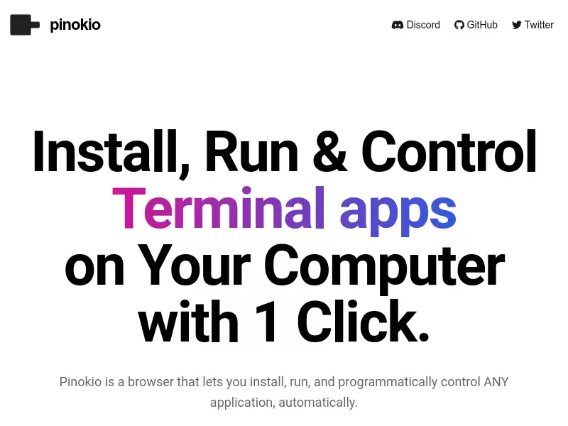 Pinokio : AI 浏览器