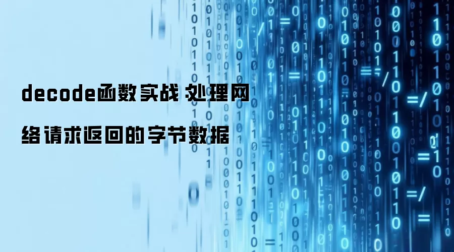 decode函数实战:处理网络请求返回的字节数据