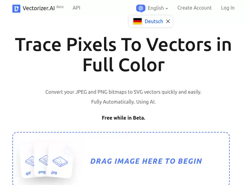Vectorizer AI : 全自动AI矢量化，将像素转换为全彩矢量图