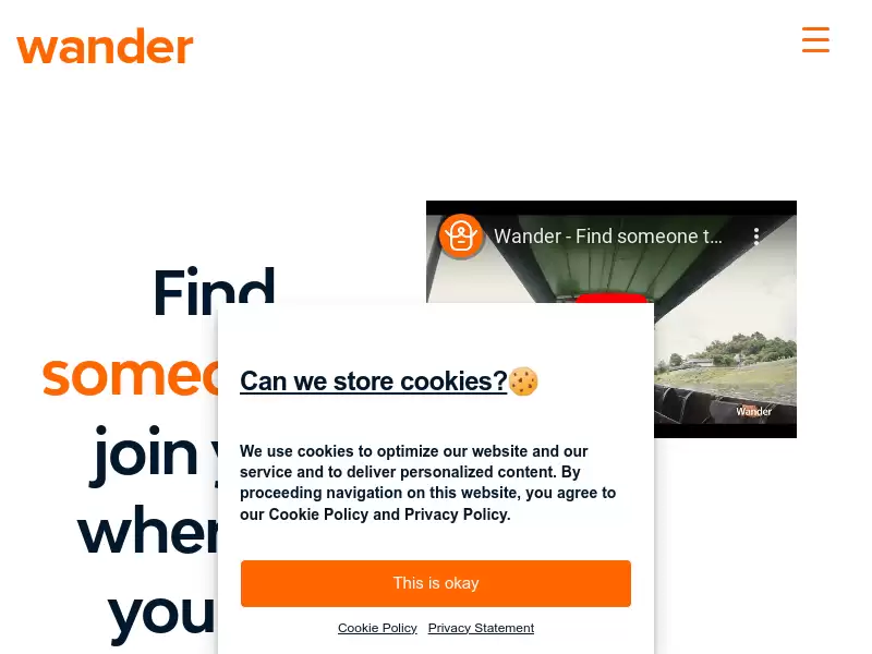 Wander : 找到志同道合的人,共同旅行