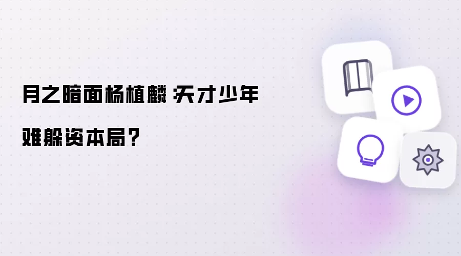 月之暗面杨植麟:天才少年难躲资本局?