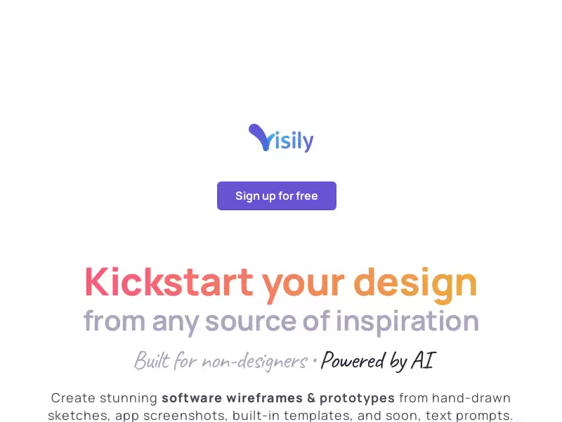 Visily AI : AI-Powered Wireframing & Design