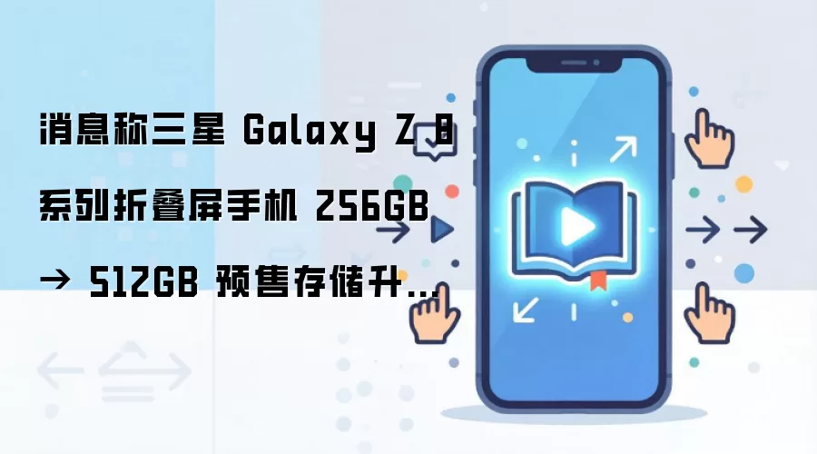 消息称三星 Galaxy Z 8 系列折叠屏手机 256GB → 512GB 预售存储升杯不再完全免费