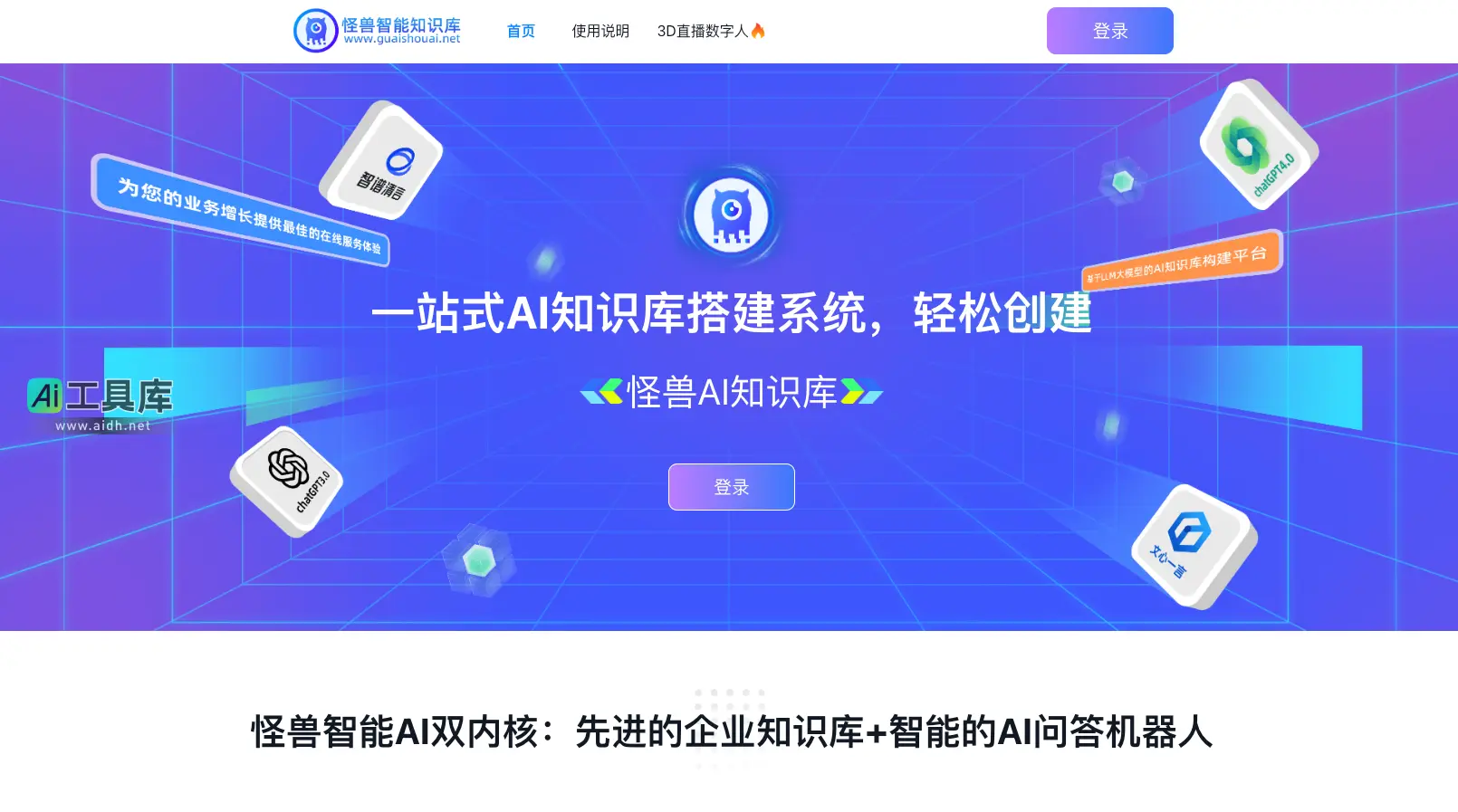 怪兽智能 一站式AI知识库搭建系统,轻松创建
