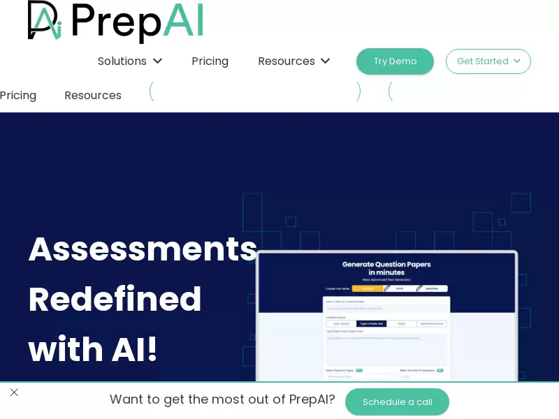 PrepAI : 最先进的测试生成器