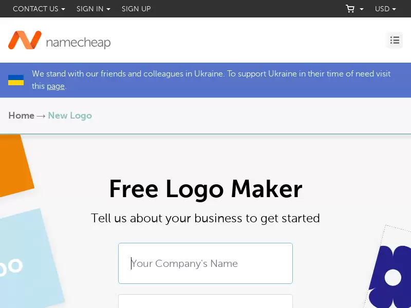 Namecheap Logo Maker : 可靠域名注册和网络服务提供商