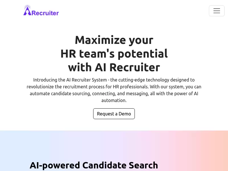 AI Recruiter : 最大化人力资源团队潜力