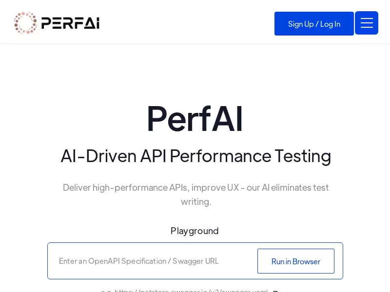 PerfAI : AI驱动的API性能测试，提供高性能API，优化用户体验